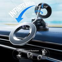 LISEN iphone 17 Vacuum MagSafe Car Mount Magnetic Phone Holder, 360° Adjustable for MagSafe Car Holder Foldable Suction Phone Mount for Car, for Garmin GPS/Mirror/Smooth Surface, for iPhone 17 Pro Max 16