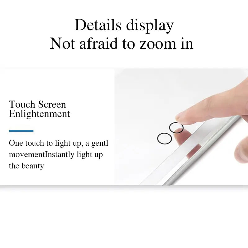 Car Sun Visor Makeup Mirror, LED Touch Screen Adjustable Brightness Auto Interior Makeup HD Mirror, Rechargeable Vanity Mirror,girly car accessories,car stuff