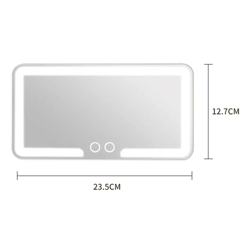 Car Sun Visor Makeup Mirror, LED Touch Screen Adjustable Brightness Auto Interior Makeup HD Mirror, Rechargeable Vanity Mirror,girly car accessories,car stuff