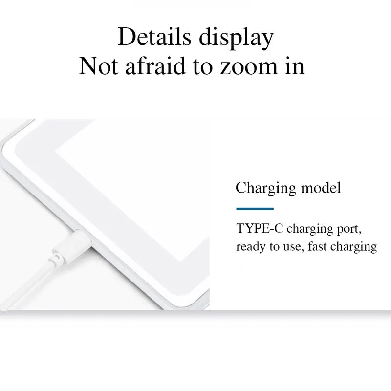 Car Sun Visor Makeup Mirror, LED Touch Screen Adjustable Brightness Auto Interior Makeup HD Mirror, Rechargeable Vanity Mirror,girly car accessories,car stuff